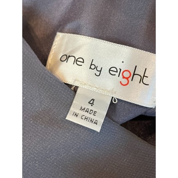 One By Eight Women Sheath Dress Chiffon Ruffle Beaded Halter Neck Keyhole Blue 4 - Picture 5 of 7